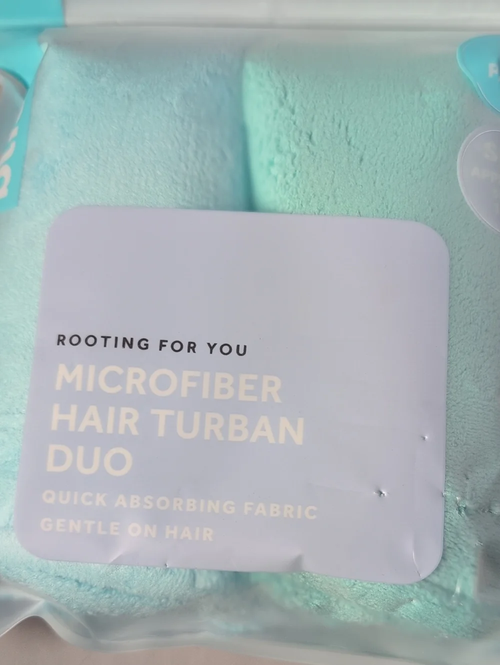 Bliss Blue Microfiber Hair Turban Duo 2 Pack *Please Read